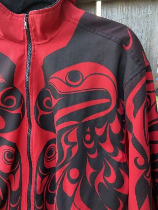 Vintage Nytom Red & Black Neah Bay Jacket Sz L 2