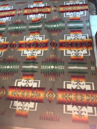 Pendleton Beaver State Wool Blend Blanket Chief Joseph Indian Design 64x78” Vtg