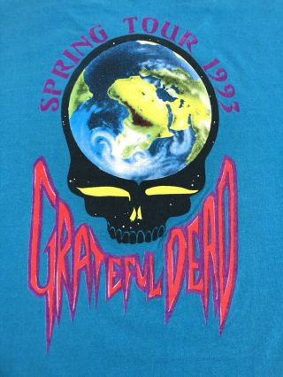 Vintage 90s Grateful Dead Spring Tour 1993 T - Shirt Rain Forest Gdm Inc Xl Rare