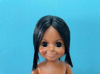 Vintage Ideal Black Velvet Doll Crissy African American Gorgeous