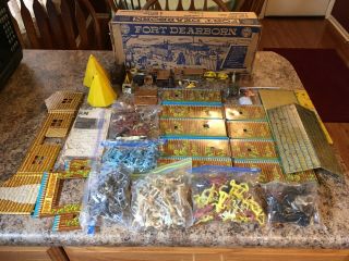 Vintage Marx Fort Dearborn Playset With Box