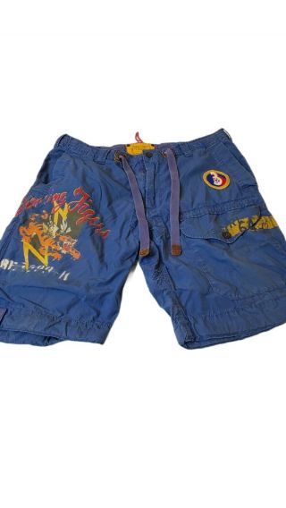 Polo Ralph Lauren Cargo Shorts ￼indian Rrl Vtg Soaring Tiger Stadium 92 Size 38