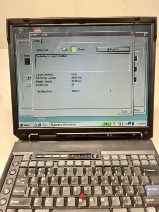 Vintage IBM Thinkpad A31 Laptop Windows 98 operating system 15 