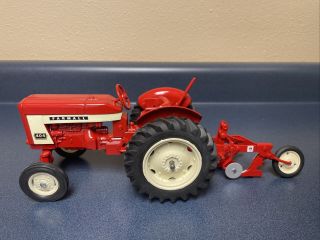 Vintage 1960’s Ji Case Ih Farmall Mccormick Farm Toy Tractor 404 & Plow Restored
