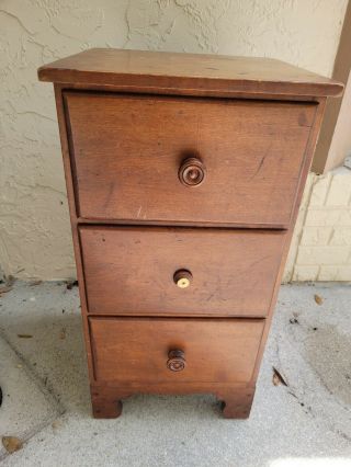 Vintage Trutype 3 Drawer Cabinet Night Stand