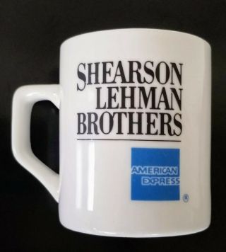 Vintage Shearson Lehman Brothers American Express Coffee Mug - Authentic Rare