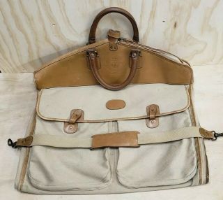 Vintage Ghurka No 12 Marley Hodgson Garment Bag Twill Leather