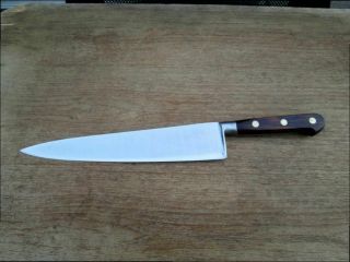 Fine Older Vintage Sabatier Jeune Chef Knife W/razor Sharp 10 " Blade W/rosewood