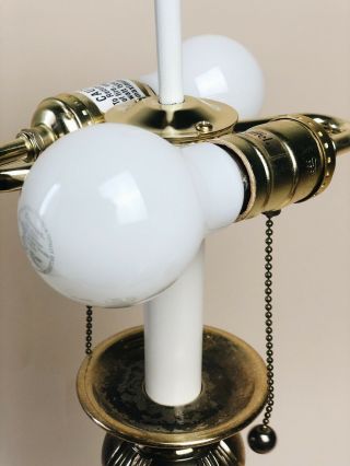 Stiffel Vintage Brass Lamp Dual Socket Torch Mid Century Hollywood Regency 3
