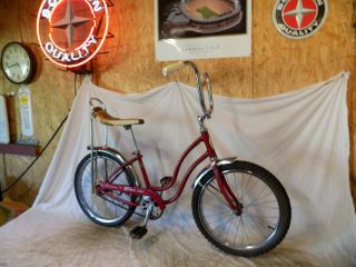 1972 Schwinn Stingray Muscle Bike Vintage Lil Chik Fair Lady Red Banana Seat