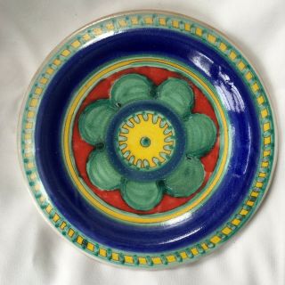 Set Of 6 Vintage Hand Painted Italian Pottery Giovanni Desimone 10 " Dinner Plate