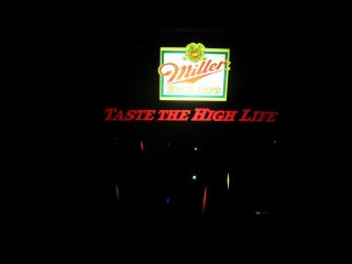 Vintage 1989 Miller High Life Beer Lighted Motion Bouncing Ball Sign 2