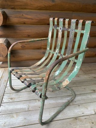 Vintage Metal Porch Garden Patio Lawn Rocker Chair 2