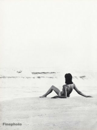 1966 Wingate Paine Vintage Female Nude Woman Beach Sand Ocean Photo Art 16x20