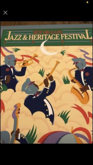 Vintage & Gorgeous 1982 Orleans Jazz Fest Festival Numbered Poster