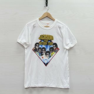 Vintage 1984 Jackson 5 Victory Tour Ringer T - Shirt Size Xl White 80s Michael Mj