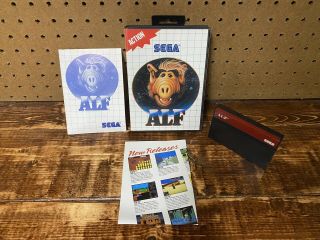 Vintage Alf Sega Genesis 1989 Video Game Box Booklet Ect Complete