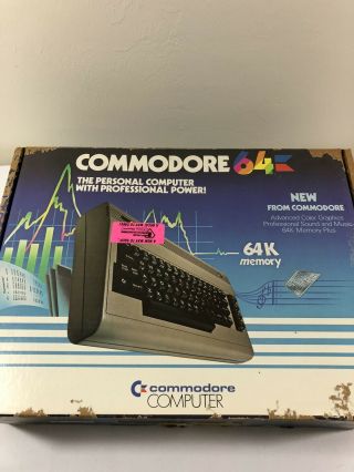 Vintage Commodore 64 Computer W/ Manuals & Power Supply
