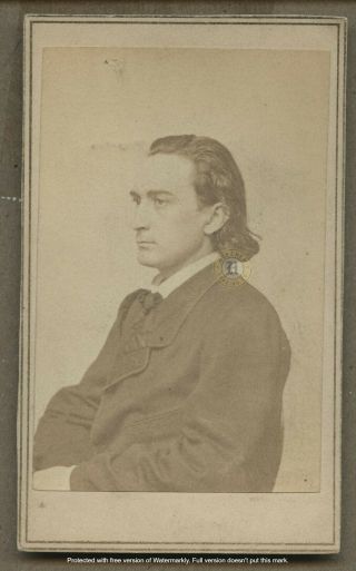 Vintage Actor: Edwin Booth Brother Of John Wilkes Booth Cdv Photograph C.  1870