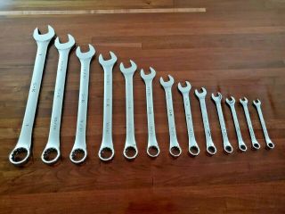 Vintage Sk 13pc Sae Combination Wrench Set 5/16 " Thru 1 " Outstanding Usa Set