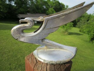 Vintage Hood Ornament Emblem Flying Winged Eagle Bird 1934 ‘34 Chevrolet