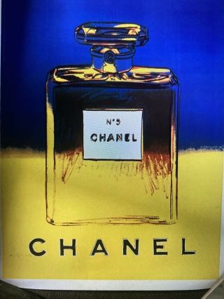 Vintage Andy Warhol 1997 Chanel No.  5 Poster On Linen