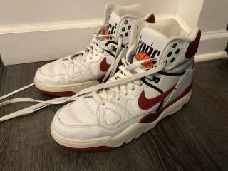 Vintage 2005 Nike Air Force Iii 3 High Top Mens Sz 12 White/red 312774 - 161