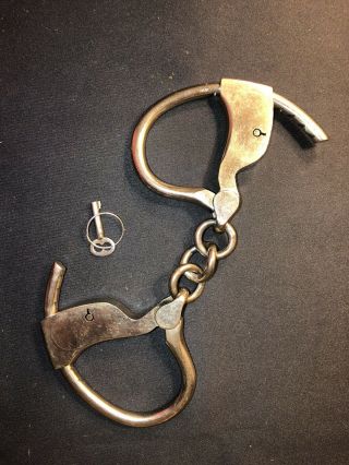 Vintage Tower Handcuffs W/key