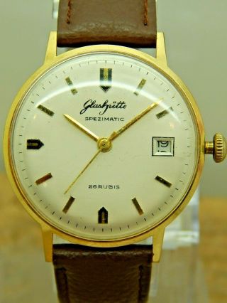 GUB vintage Glashutte Spezimatic 26 rubis jewel watch cal 75 automatic 2