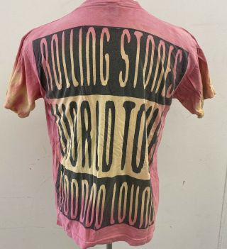 Rolling Stones Voodoo Lounge Tour T Shirt Vintage 1994 Tie Dye USA Size XL 3