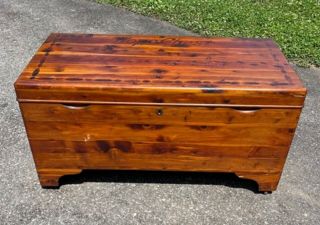 Antique The Red Cedar Chest Co.  Hope Chest Blanket Box