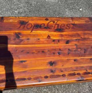 Antique The Red Cedar Chest Co.  Hope Chest blanket box 3