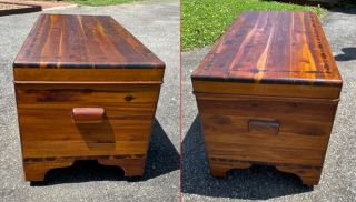 Antique The Red Cedar Chest Co.  Hope Chest blanket box 5