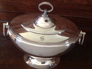 Vintage Gorham Silver Soldered 040 B Soup Tureen