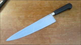 Finest Vintage Sabatier K Stainless Steel Nogent Xl Chef Knife - Razor Sharp