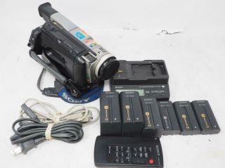 Vintage Sony Handycam Dcr - Trv310 W/batteries,  Charger,  Strap,  Cables