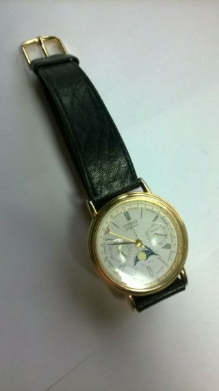Vintage Citizen Elegance Triple Date Moonphase Goldplated Watch 6350 - G30241 K 2