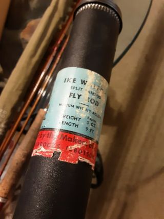Ike Walton Split Bamboo Fly Rod By Horrocks & Ibbotson Co.  In Factory Tube 4 Pc.