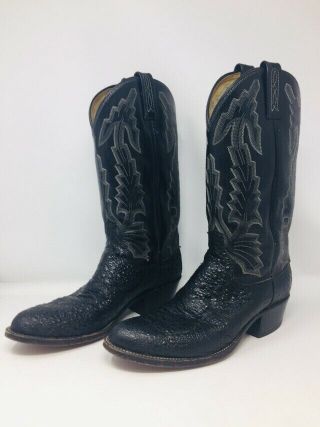 Vintage Dan Post Cowboy Boots Men’s Size 9 D Black Boot