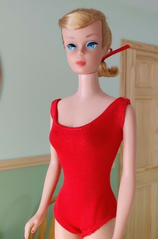 Vintage 1964 Blonde Swirl Ponytail Barbie Doll Mattel Japan 850 Blonde