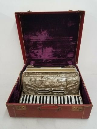 Pancordion Inc.  Crucianelli Vintage Piano Accordion W/ Case