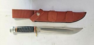 Vintage Marbles Gladstone 9 1/2 " Blade Hunting Knife With Sheath