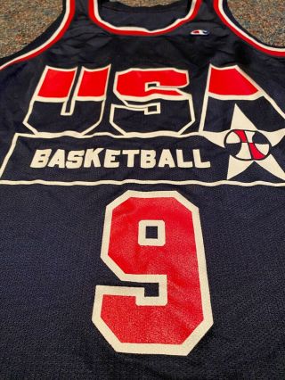 Champion Michael Jordan 9 Dream Team Usa Jersey 1992 Olympics Size 44 Vintage