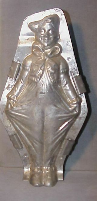 Vintage " Pockets Out " Clown Antique 10 1/2 " Chocolate Mold