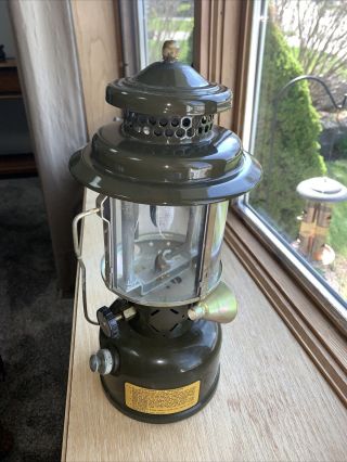 Us Military Vintage 1963 Macomb Thermos Division Gas Powered Army Lantern