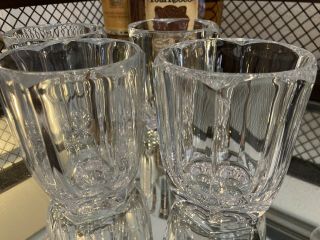 Vintage Set Of 4 Ralph Lauren Home Barware Heavy Crystal Double Old Fashioned