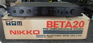Vintage Nikko Beta 20 Stereo Preamp In