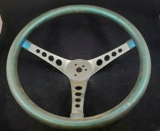 Vintage Blue Sparkle Metalflake Superior Products The " 500 " Steering Wheel