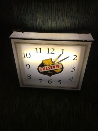 Vintage Falstaff Lighted Beer Clock 2