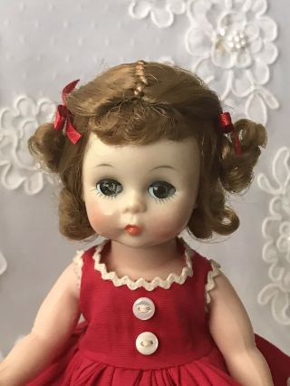 1950s Madame Alexander Wendy Kins Doll With Tagged Dress Fuzzy Bottom Shoes